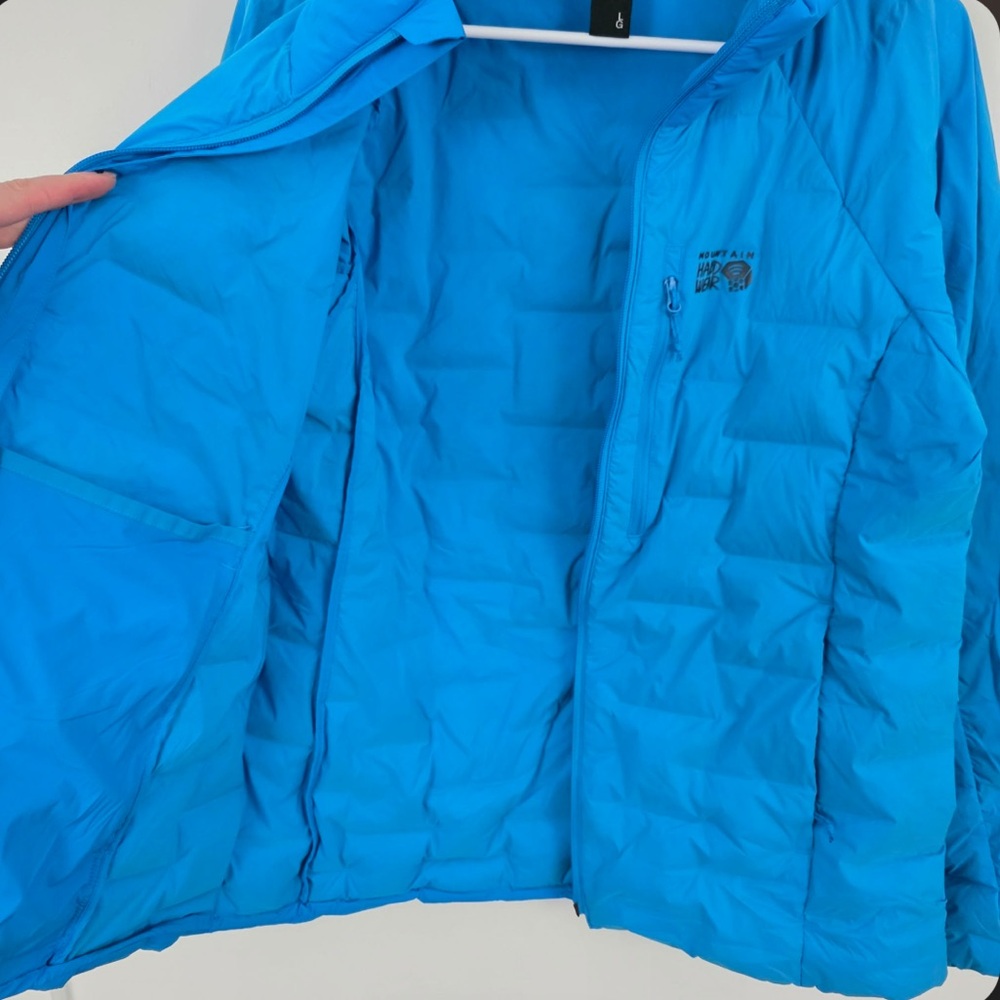 Mountain Hardwear StretchDown Hooded Jacket Women’s Large Blue RDS Down Puffer - Picture 4 of 8